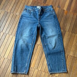 Madewell Darted Barrel Leg Denim